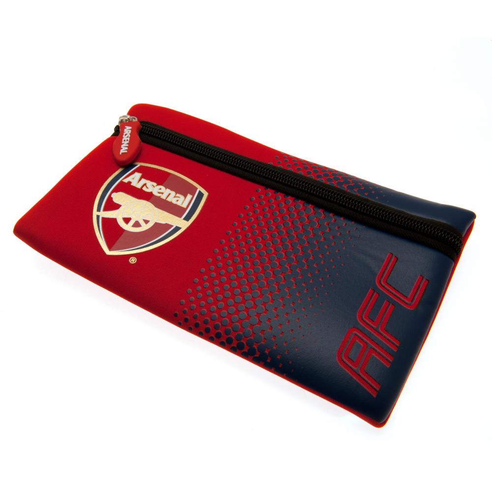 Arsenal FC penalhus i rødt og mørkeblåt fade-design med logo og AFC-tekst