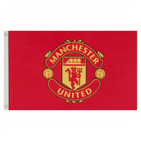 Manchester United flag vist fra en anden vinkel