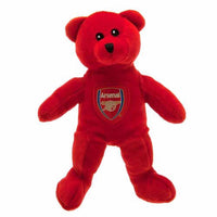 Arsenal FC bamse i rød plys med klubbens logo på brystet