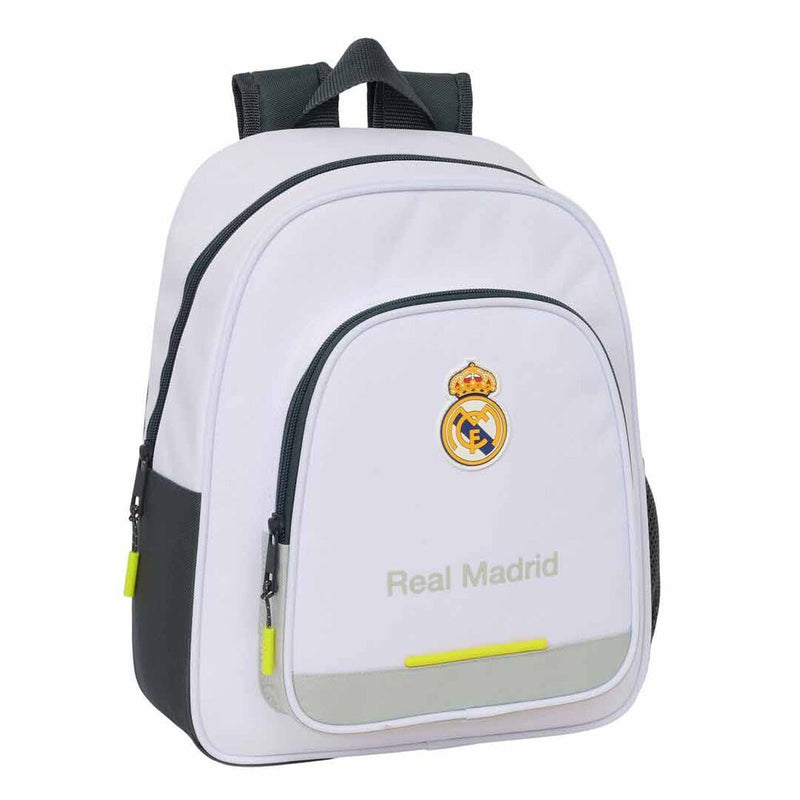 Real Madrid rygsæk 34 cm i lyst design med logo og frontlomme