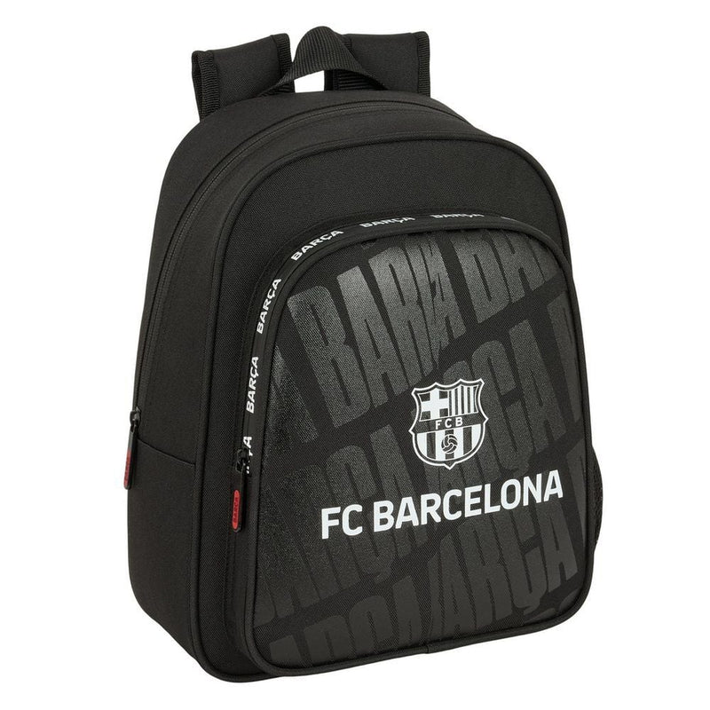 FC Barcelona rygsæk 33 cm i sort design med tone-i-tone Barça-print og klublogo