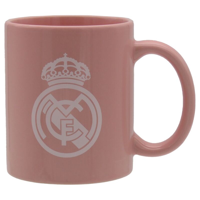 Real Madrid krus 330 ml i støvet rosa med klublogo