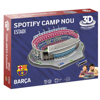 FC Barcelona Camp Nou 3D-puslespil med model og klubfarver
