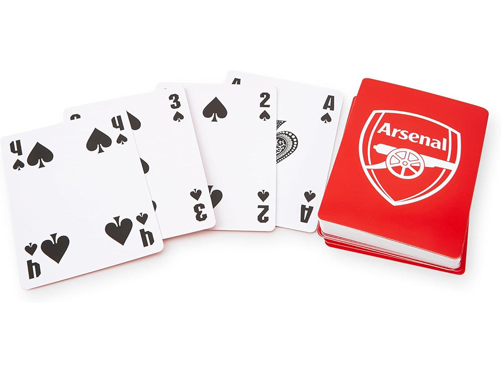 Arsenal FC spillekort med rød æske og klubbens logo