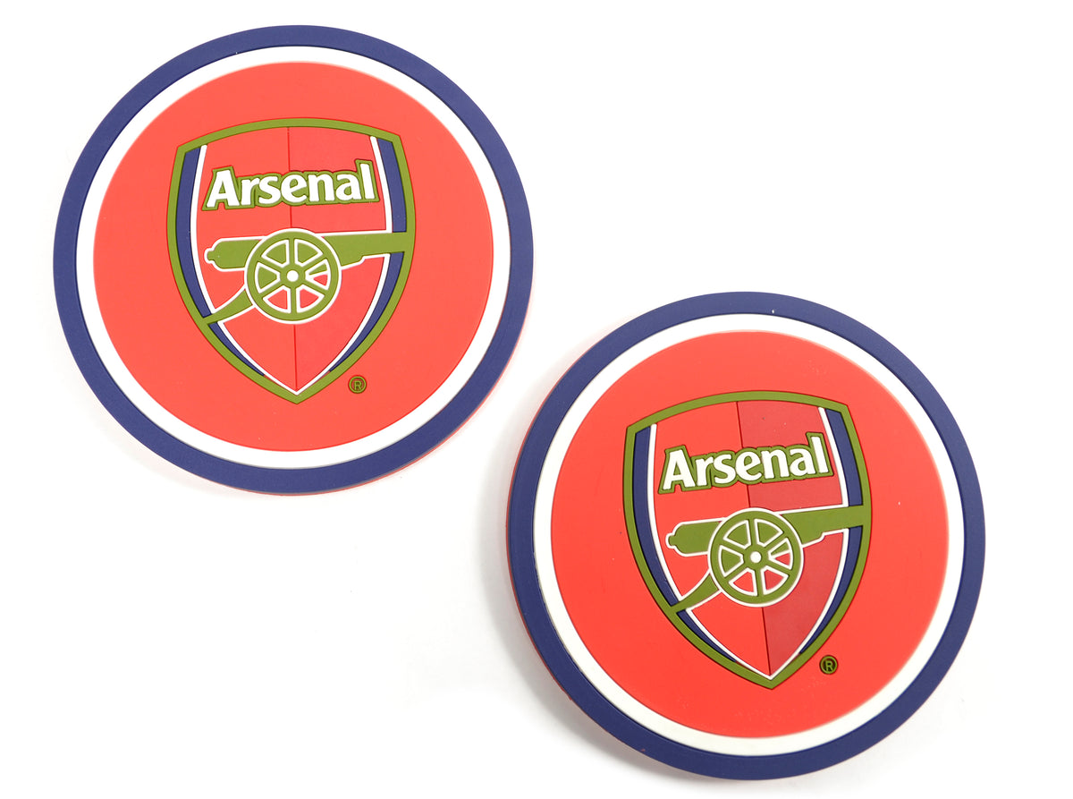 Arsenal FC glasbrikker 2-pak med rundt design og klubbens logo