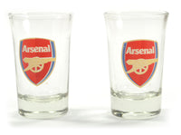 Arsenal FC shotglas 2-pak i klart glas med klubbens logo