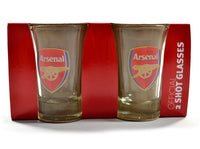 Arsenal FC shotglas 2-pak vist fra en anden vinkel