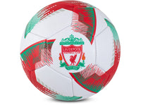 Liverpool FC fodbold str. 5 i Blitz-design med hvid bund og Liverpool-logo