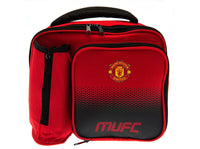 Manchester United madtaske i rødt og sort fade-design med logo og MUFC-tekst