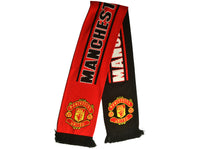 Manchester United halstørklæde udfoldet med logo og frynser