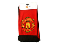 Manchester United halstørklæde i rødt og sort design med logo og klubtekst yderligere produktvisning